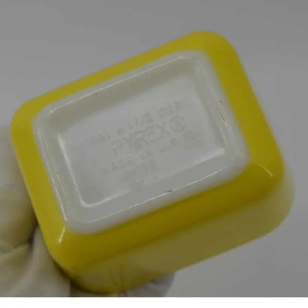 Vintage PYREX Refrigerator Dish Yellow 501 B Fridgie Cottage